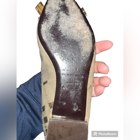 Burberry Bow Detail Point-Toe Check Jacquard Ballerinas - Picture 5 of 5